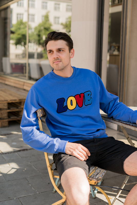 SWEATSHIRT ADULTS LOVE Royal Blue